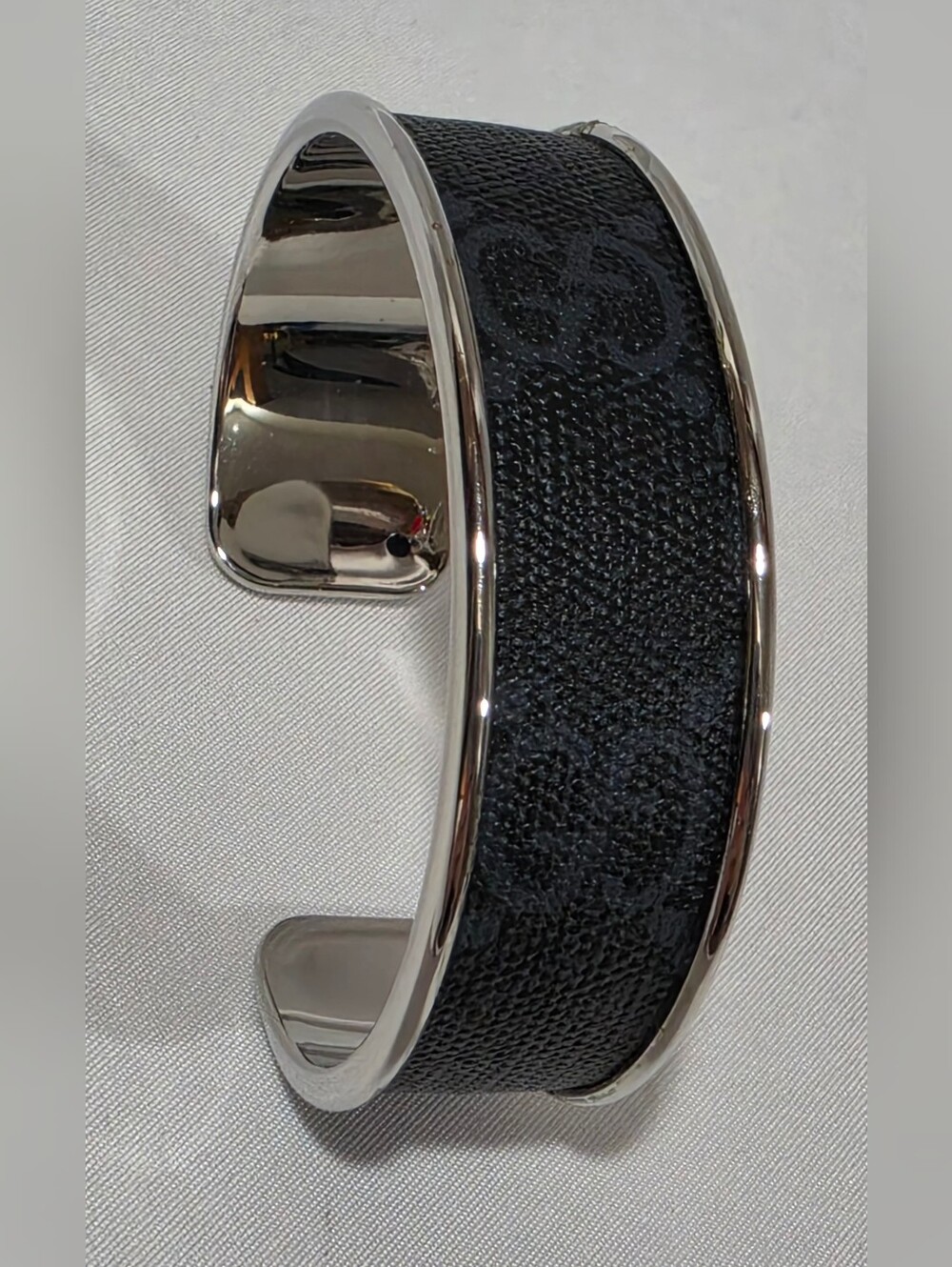 Gucci Black GG Canvas Cuff Bracelet Unisex